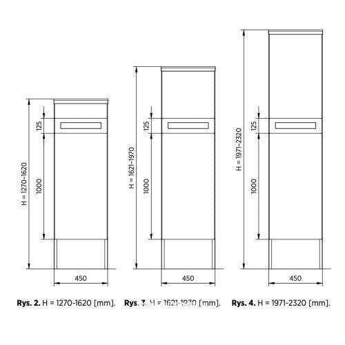 verschillende maten brievenbuspalen 